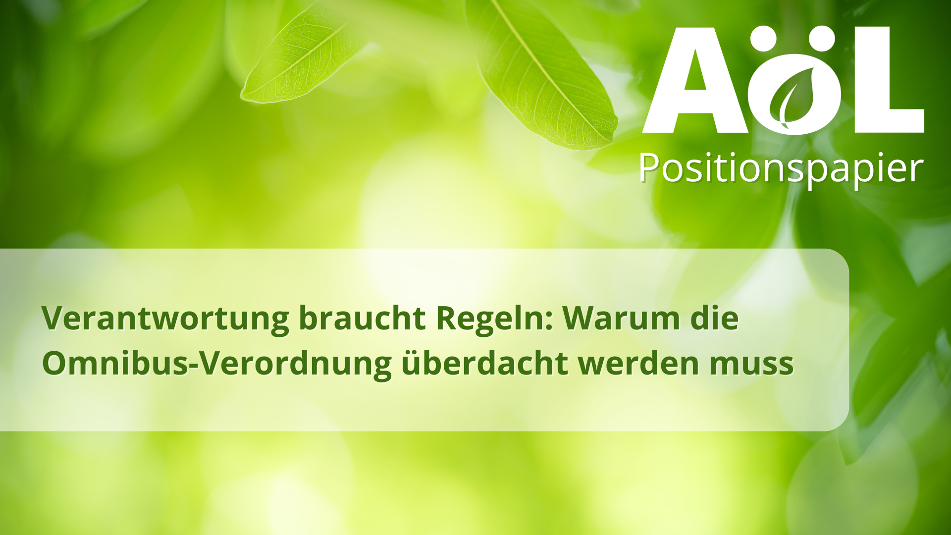 Positionspapier Omnibus